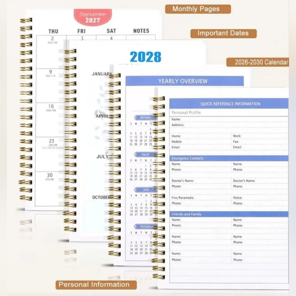 Cute Illustrated Monthly Planner 2026-2030 - Picture 4 of 5